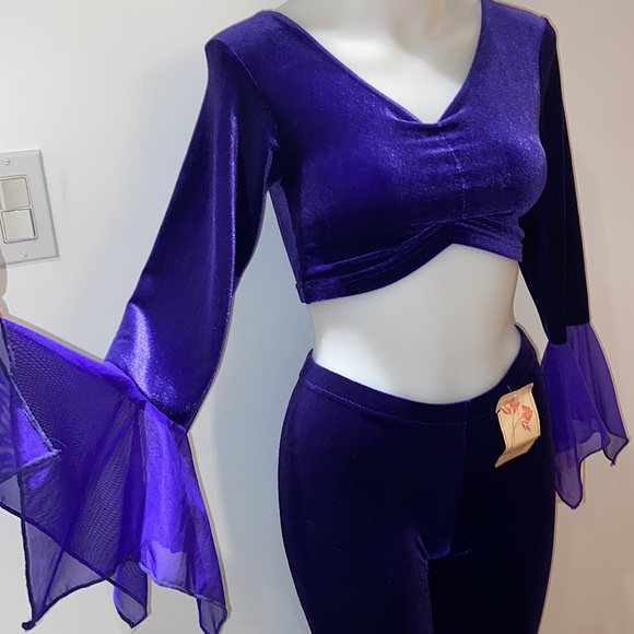 NWT 90s 3PCS Vintage Handkerchief Hem Pants Set - Picture 3 of 12